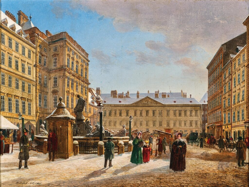Rudolf von Alt: Der neue Markt im Winter (1835)
