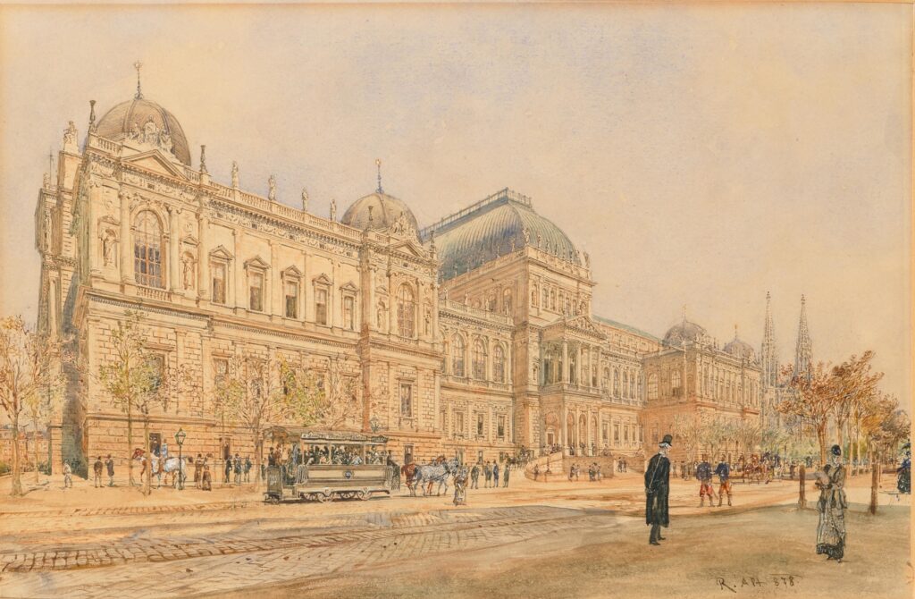 Rudolf von Alt: Die Universität Wien im Bau(1878)