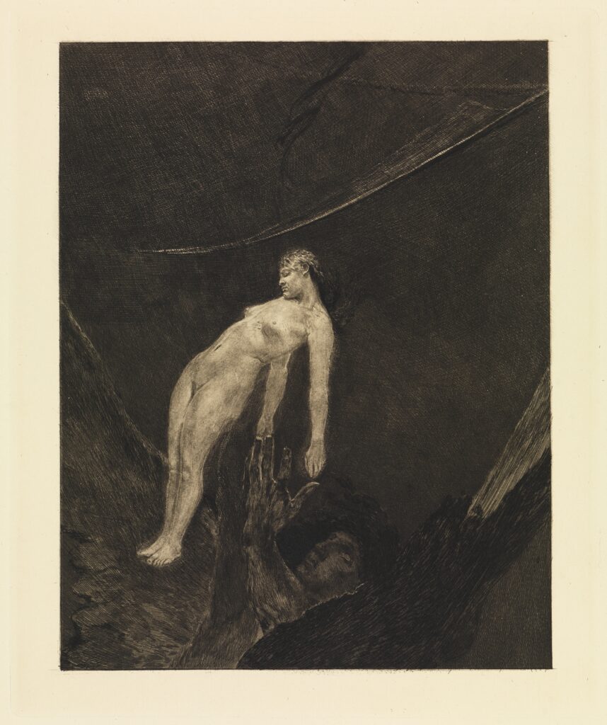 Max Klinger: Ende (Ins Nichts zurück) (Ein Leben, Opus VIII, Blatt 15) (1884-1891)