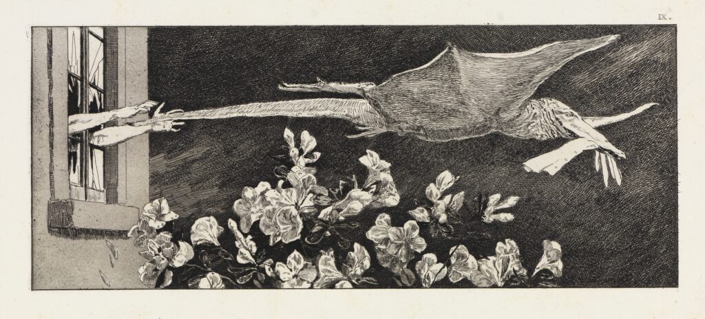 Max Klinger: Entführung (Ein Handschuh, Opus VI, Blatt 9) (1893-1898)