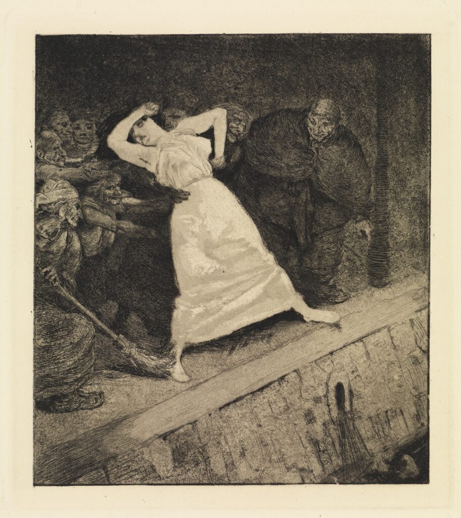 Max Klinger: In die Gosse! (Ein Leben, Opus VIII, Blatt 10) (1884-1891)