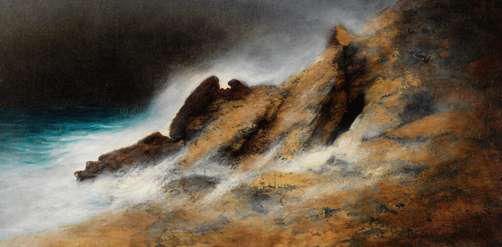 Karl Wilhelm Diefenbach: Stürmische Meeresbucht (1912)