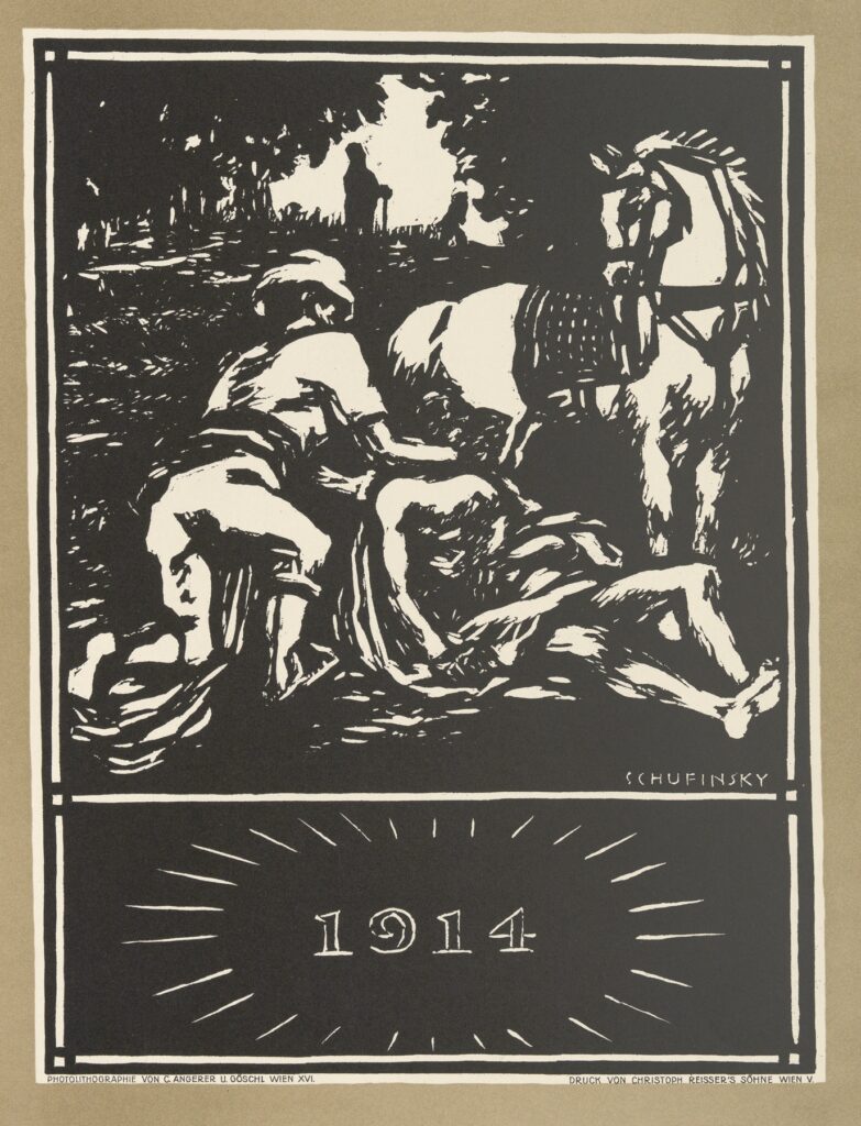Allegorische Darstellung zum Ersten Weltkrieg 1914 (1914) Viktor Schufinsky