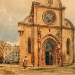Die Kathedrale von Sebenico (Sibenik) in Dalmatien (1840)